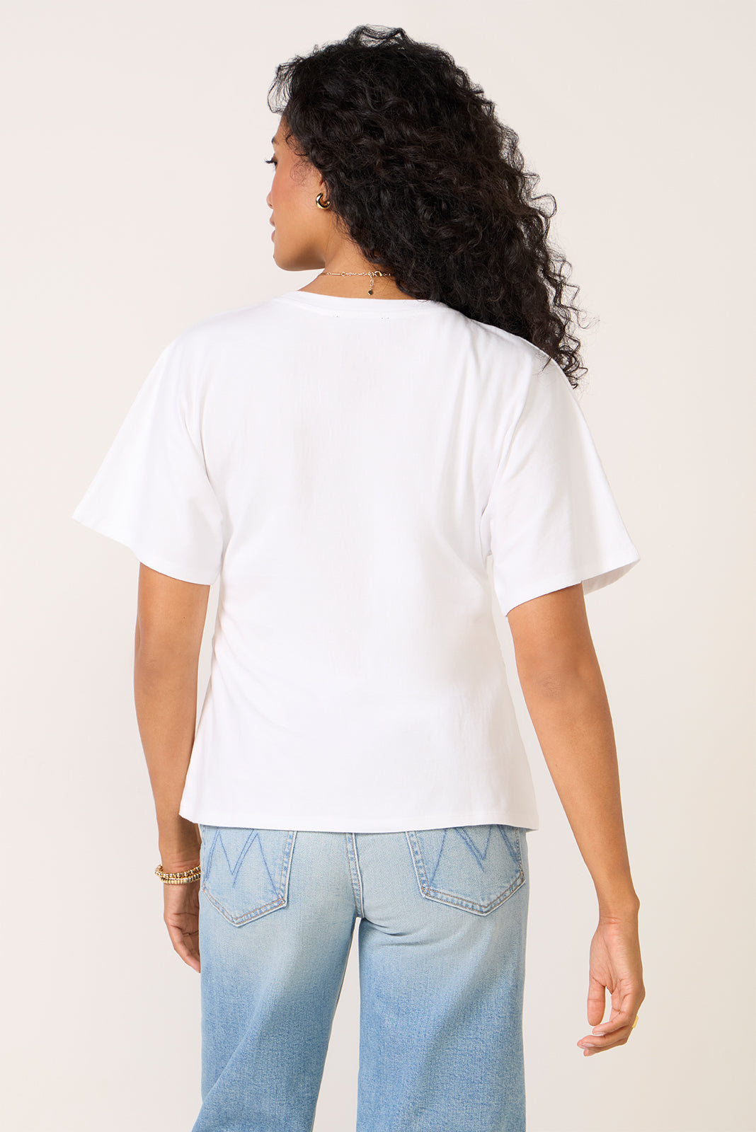 Shirred Waist Dolman Tee