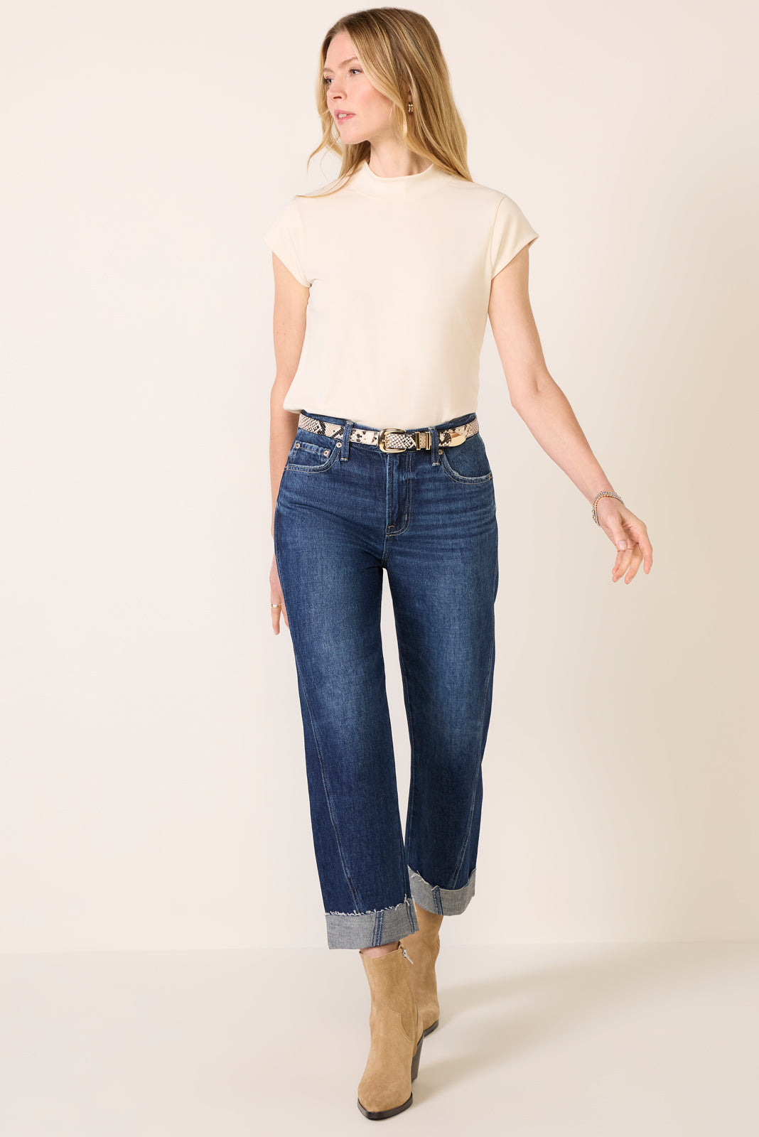 Kacey Cuffed Boyfriend Jean