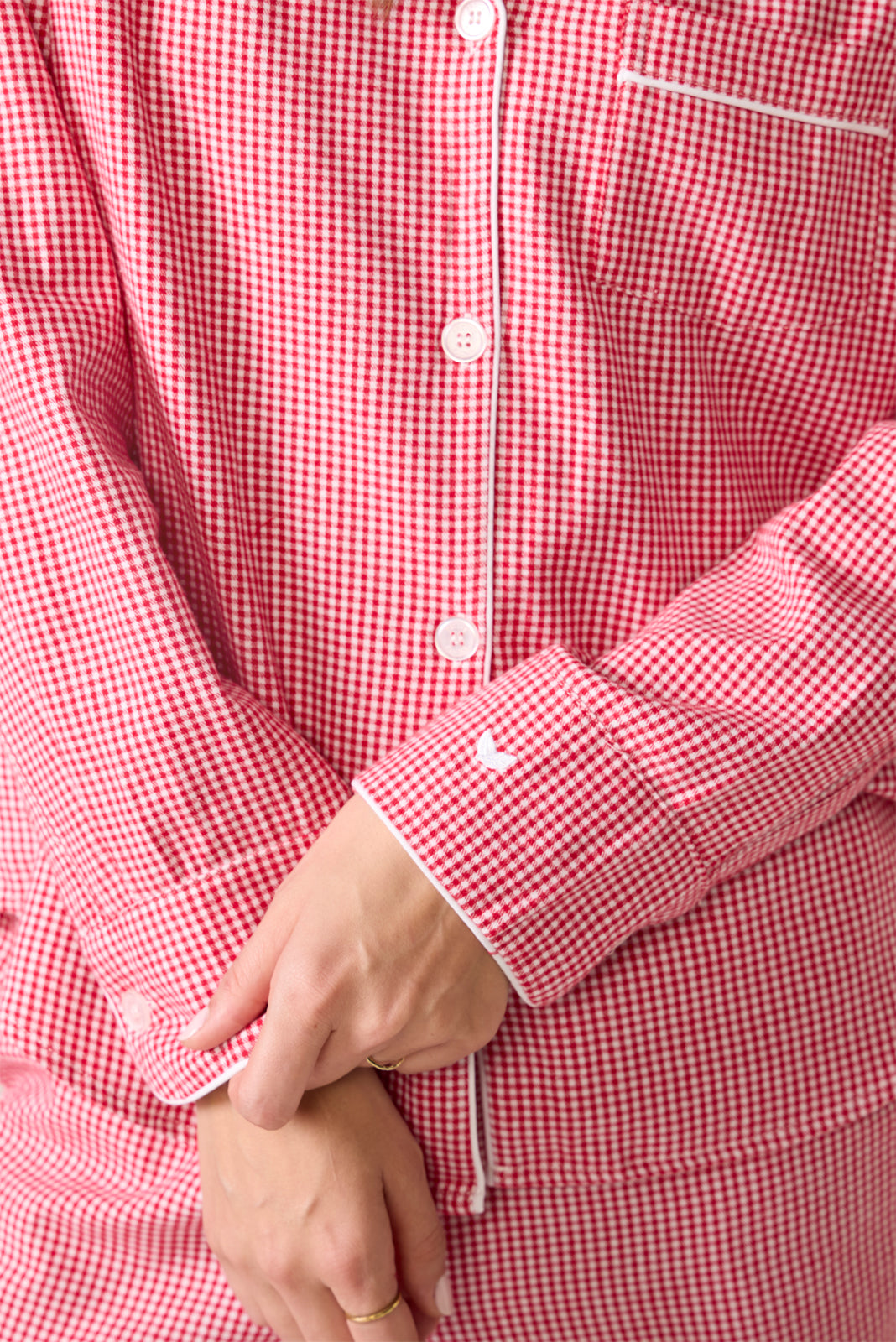 Red Mini Gingham Pajama Set