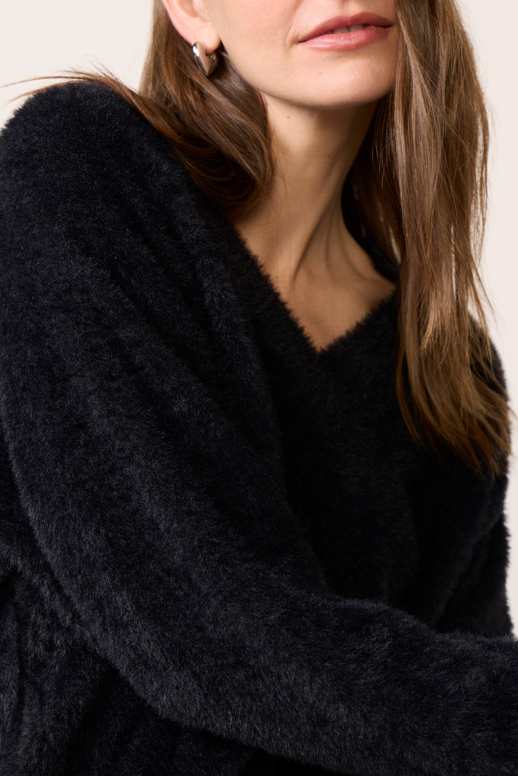 Piper V-neck Eyelash Sweater