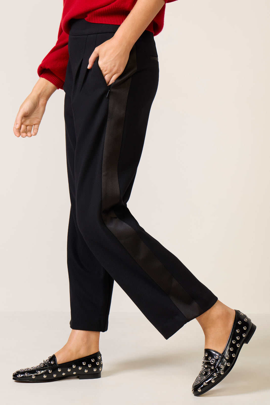 Ponte Pleated Trouser