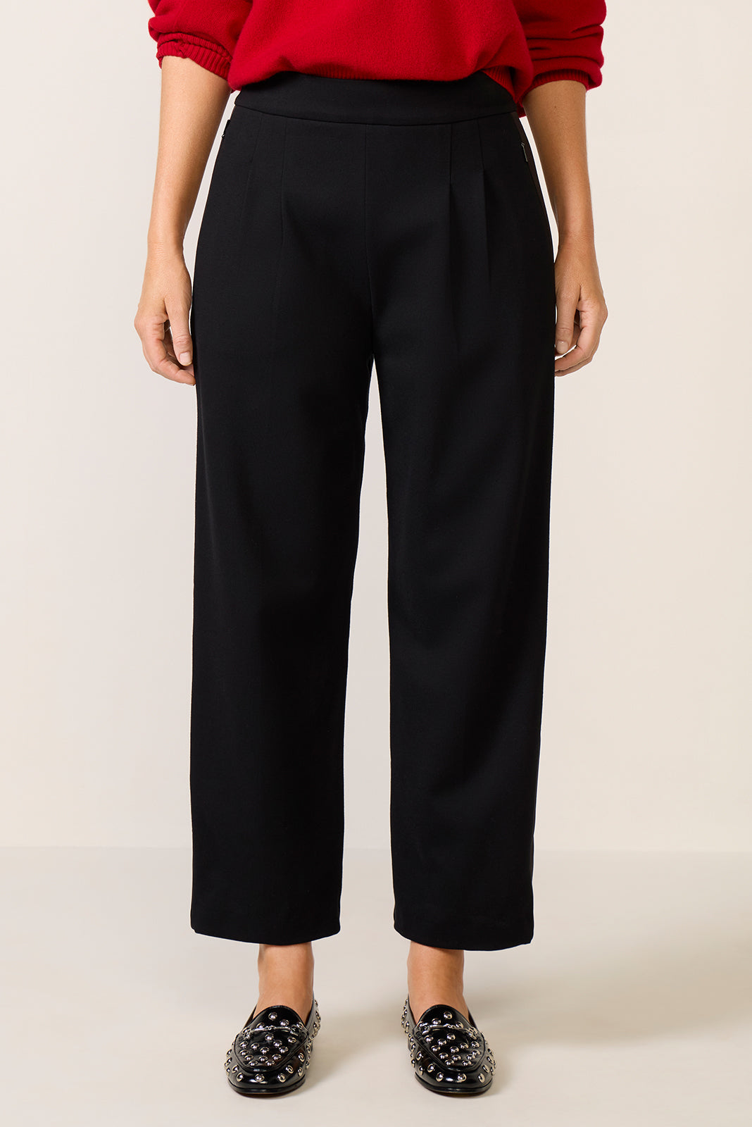 Ponte Pleated Trouser