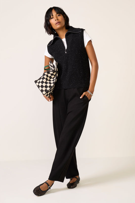 Hally Half Zip Rib Vest