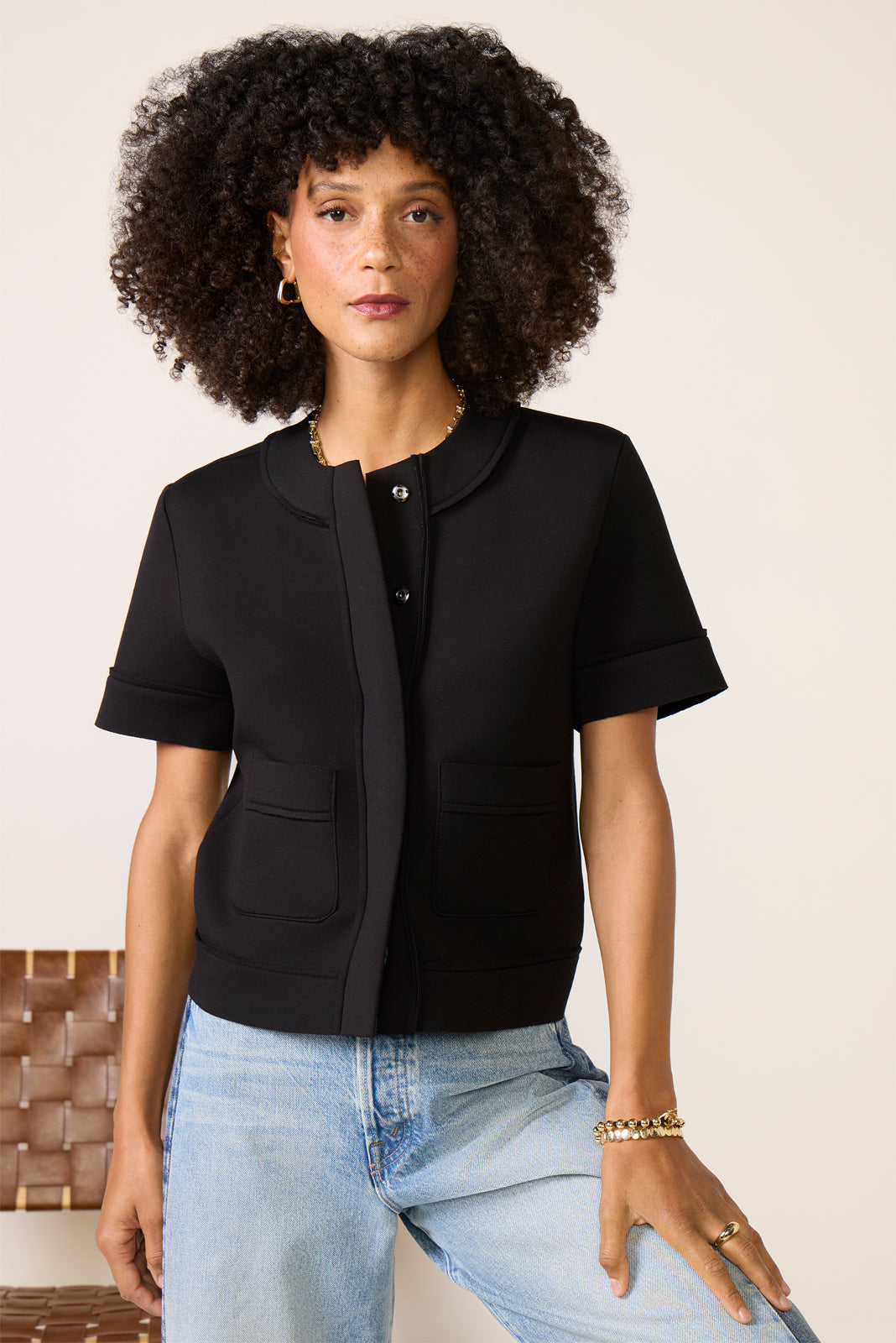 Cindy Short Sleeve Sleek Jacket
