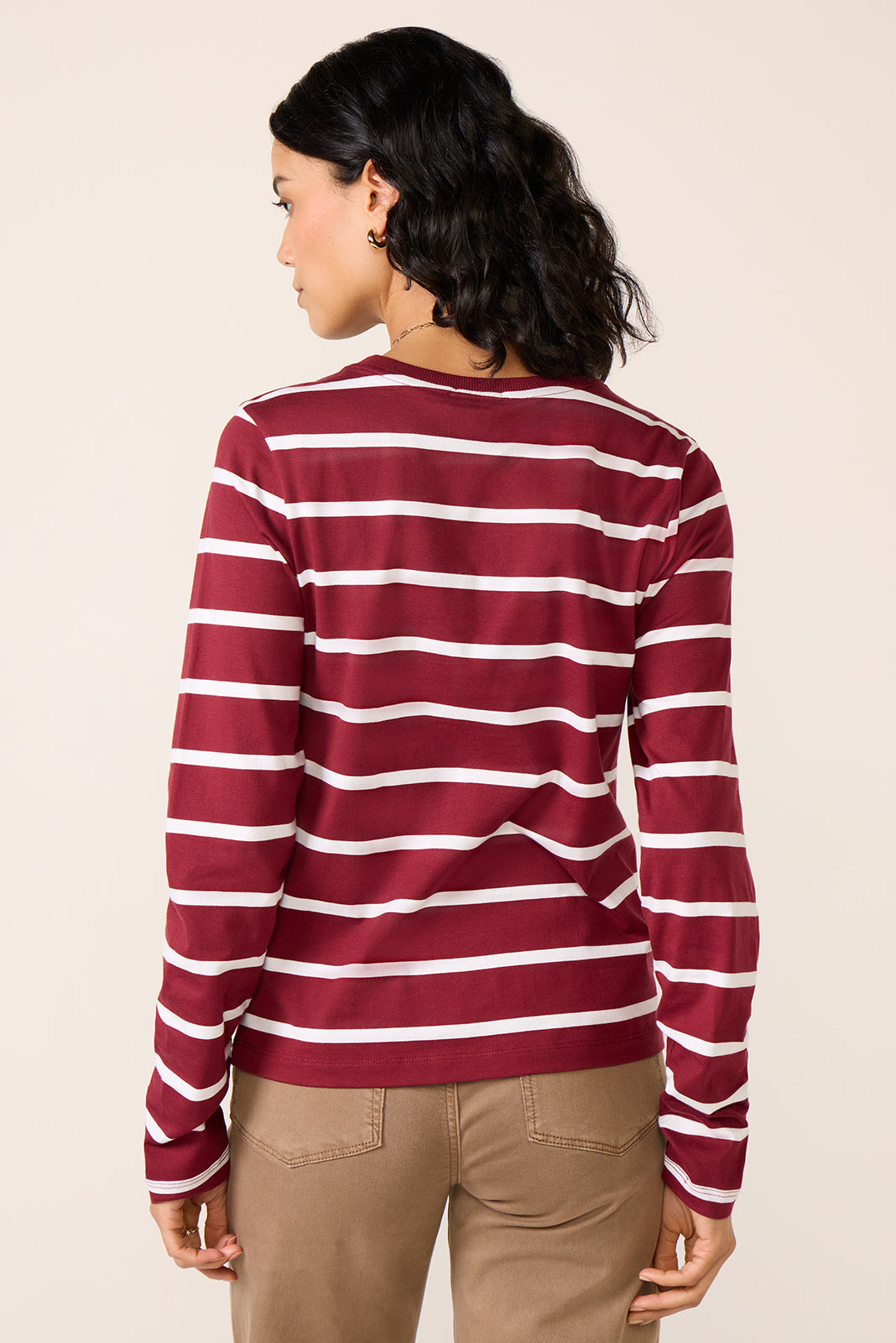 Ever Perfect Long Sleeve Stripe Tee