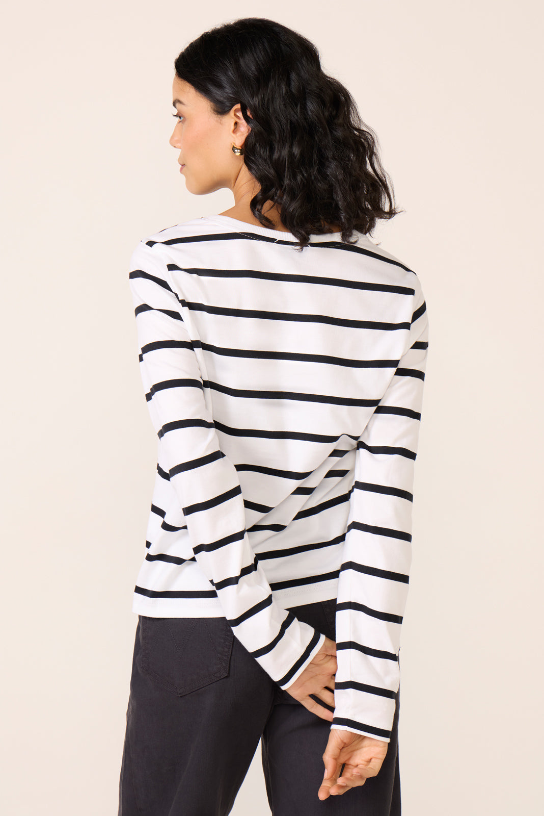 Ever Perfect Long Sleeve Stripe Tee