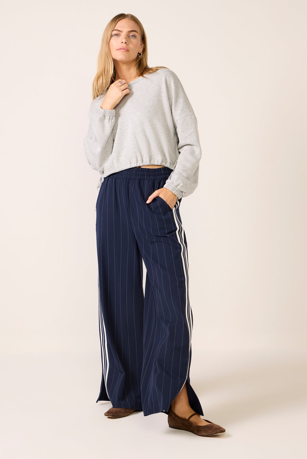 Keyara Tie Bottom Sweatshirt