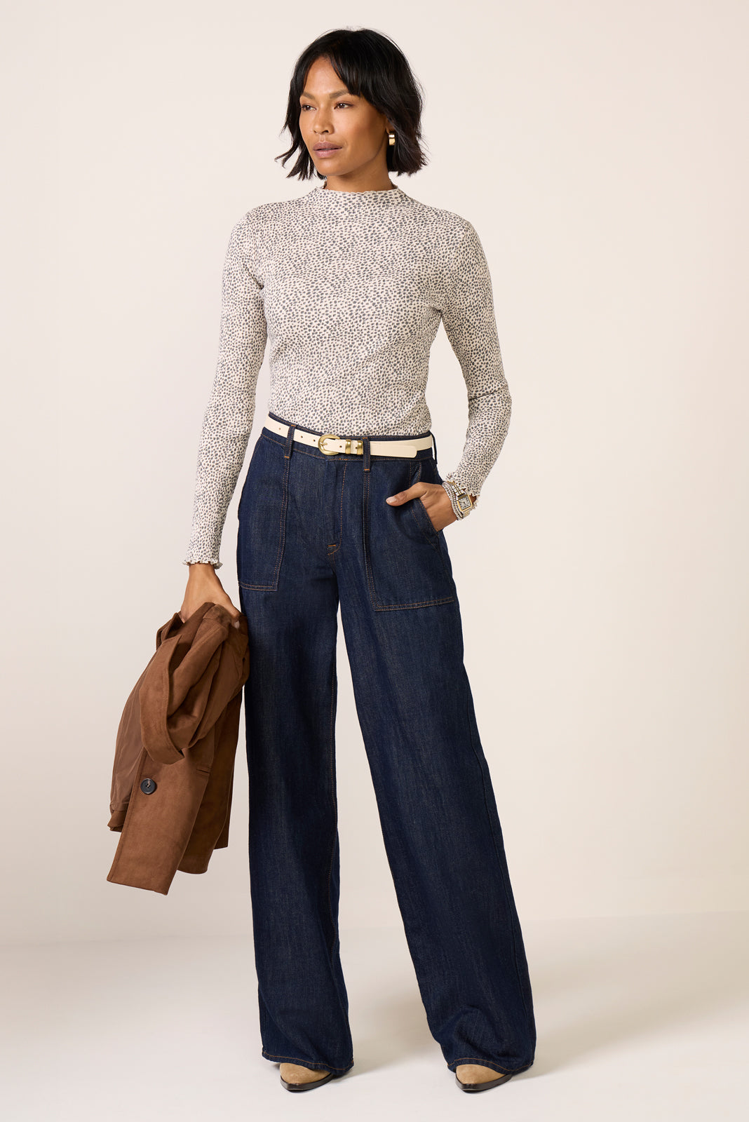 Brenna Mock Neck Top