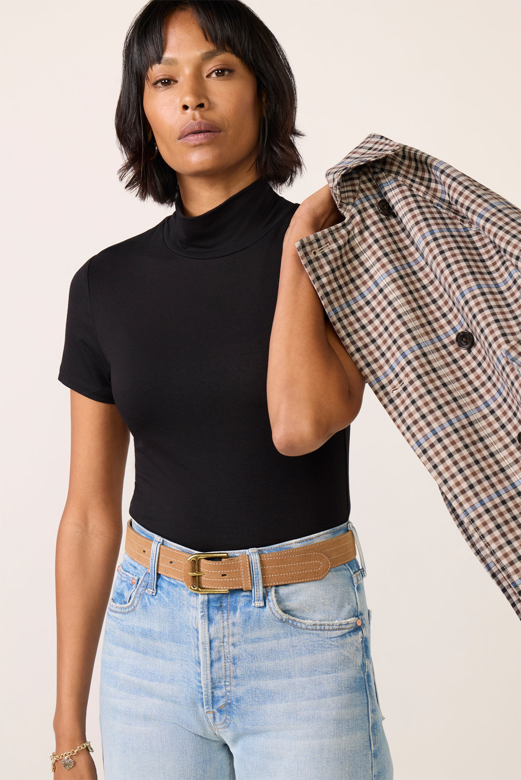 Demi Fitted Mock Neck