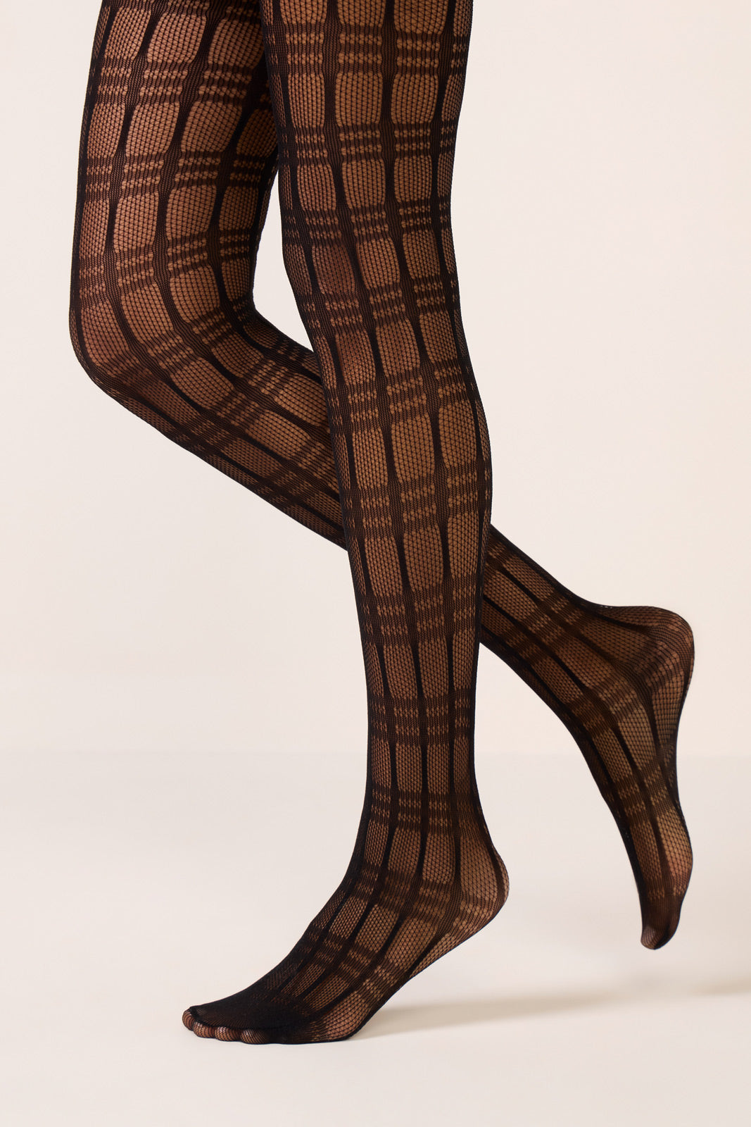 Plaid Net Tights