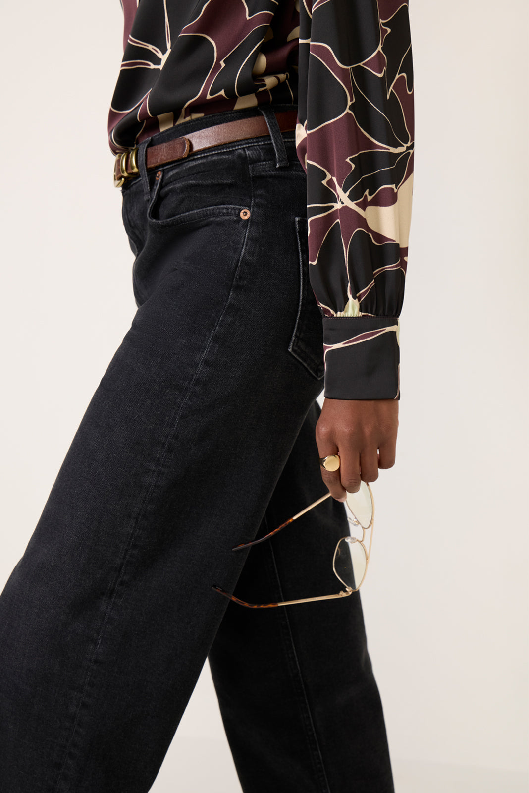 Elinor Satin Floral Blouse