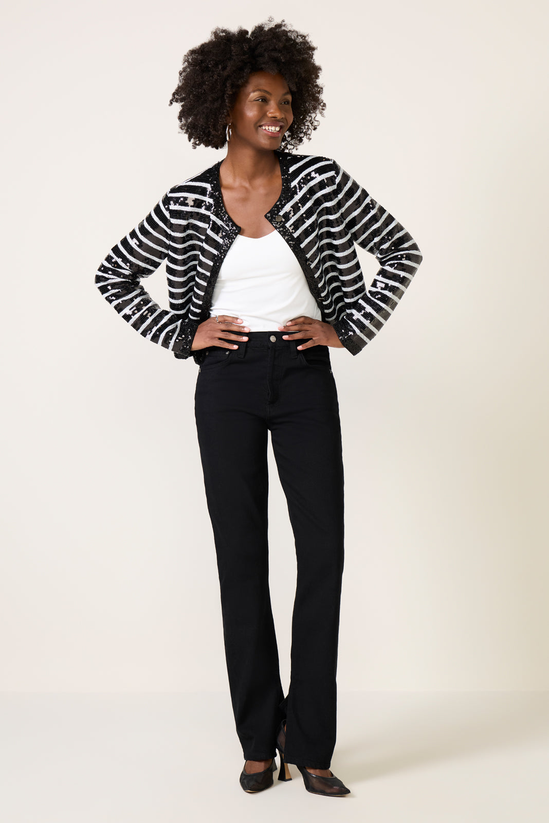 Alexandra Sequin Stripe Jacket