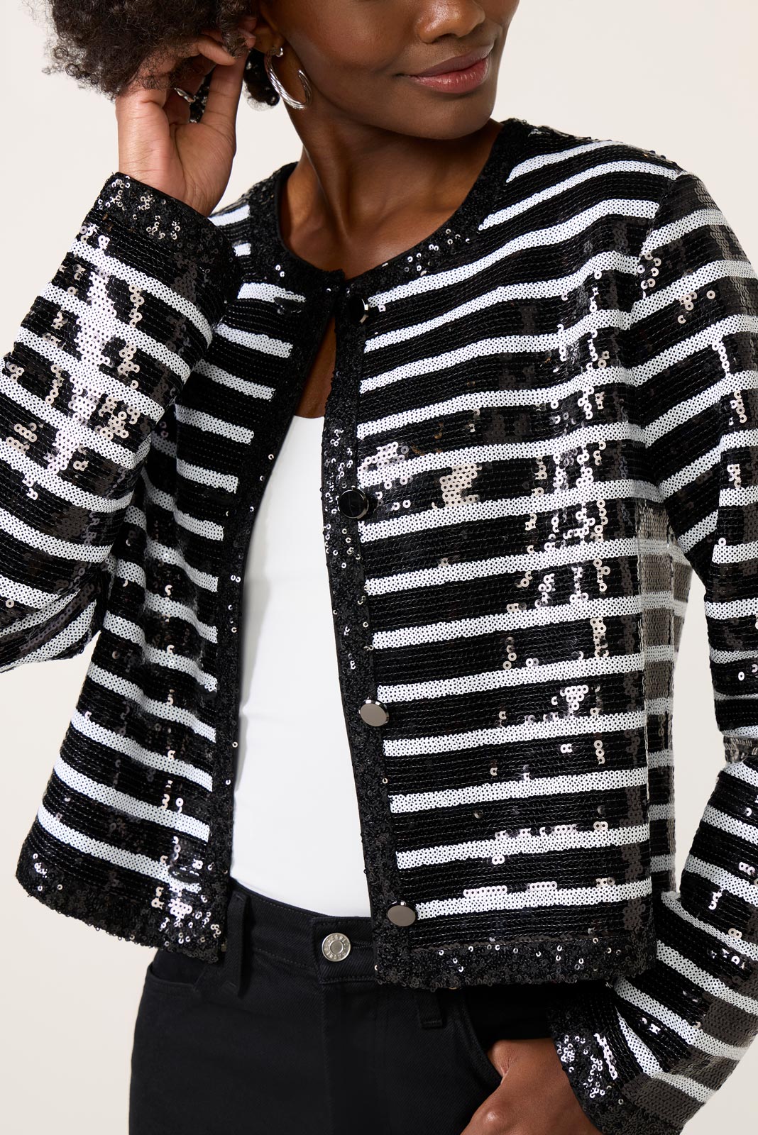 Alexandra Sequin Stripe Jacket
