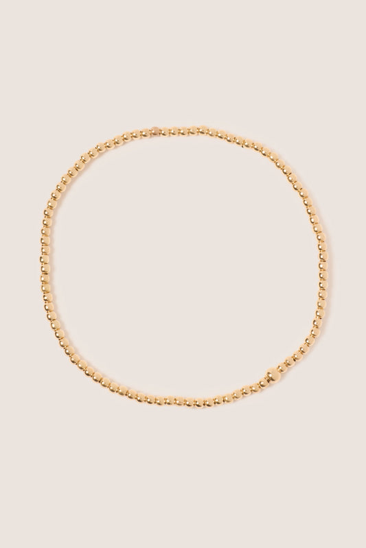 Classic Gold 2mm Bead Bracelet