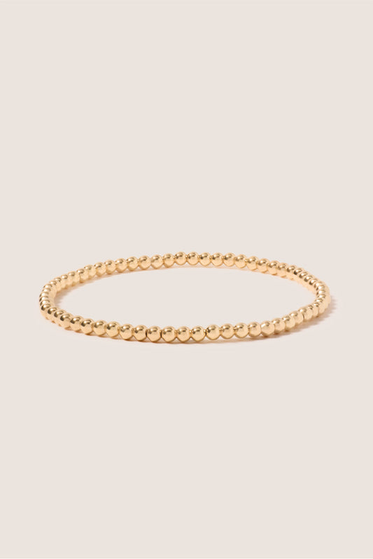 Classic Gold 3mm Bead Bracelet