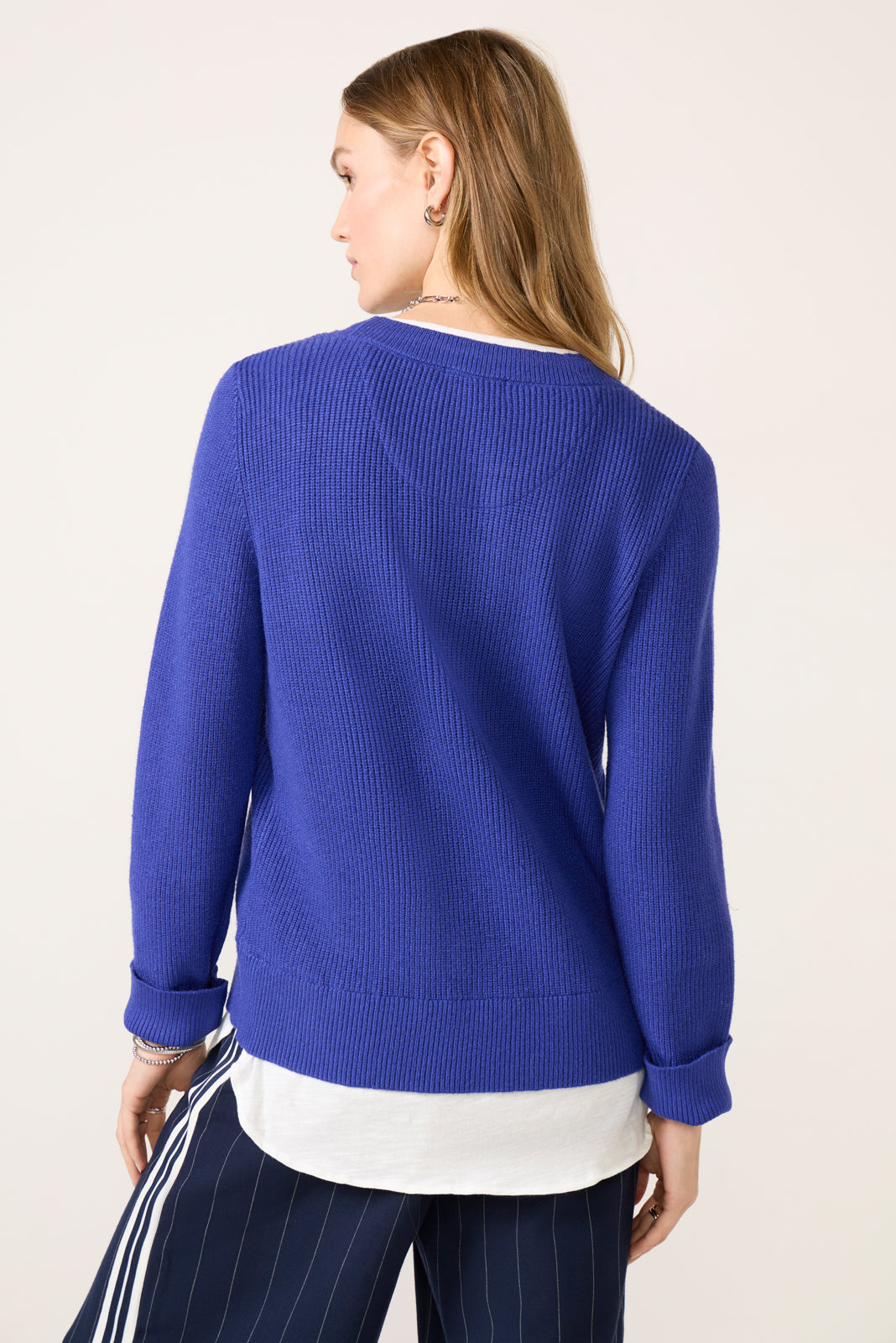 Vienna V-Neck Twofer Sweater