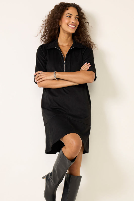 Fowler Faux Suede Shift Dress