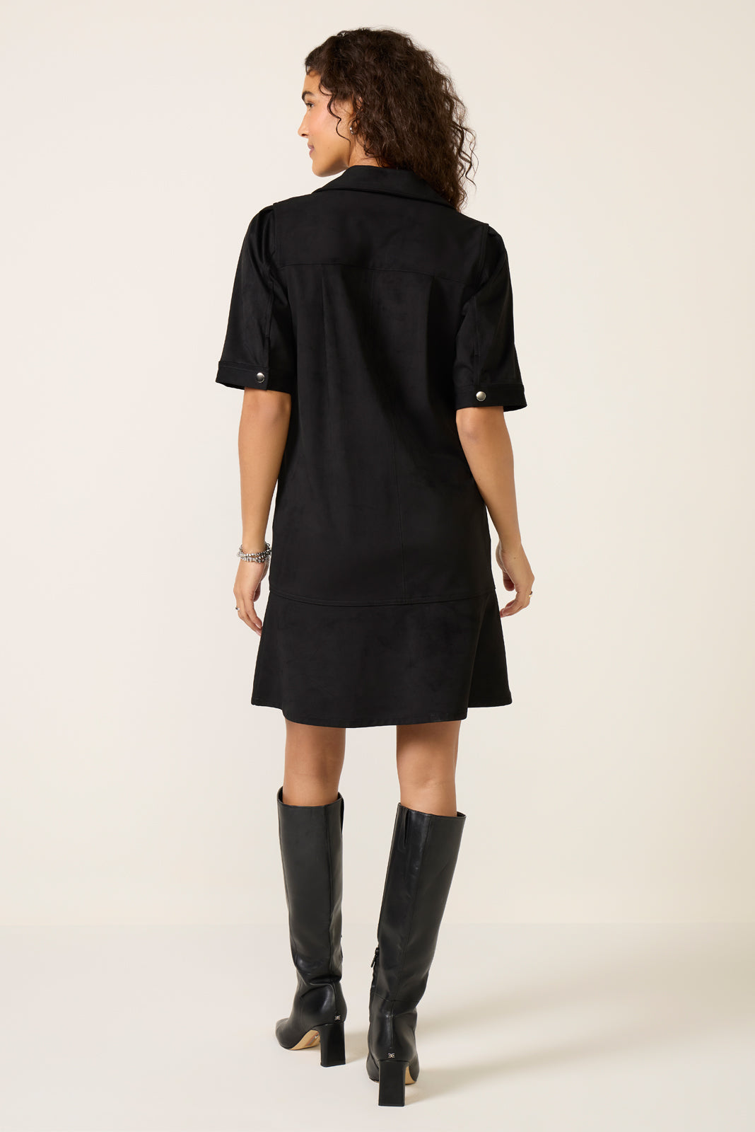 Fowler Faux Suede Shift Dress