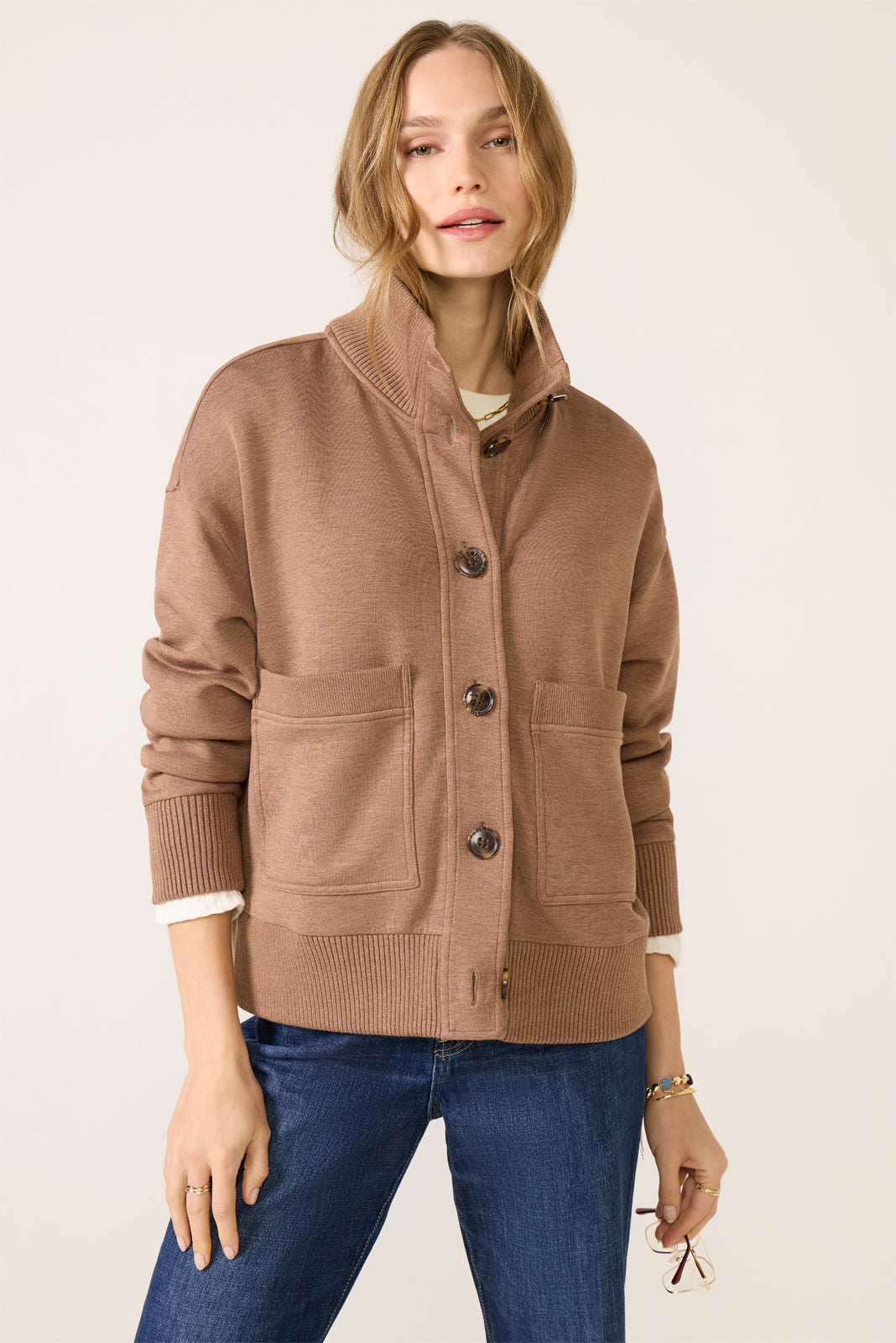 Sabrina Button Through Sweat