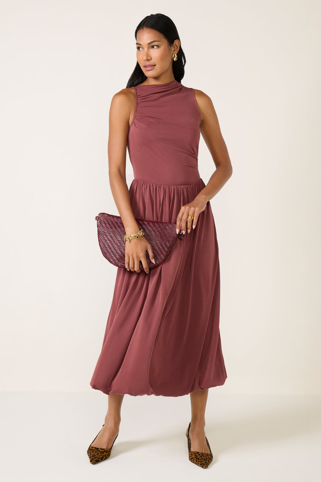 Brina Draped Jersey Dress