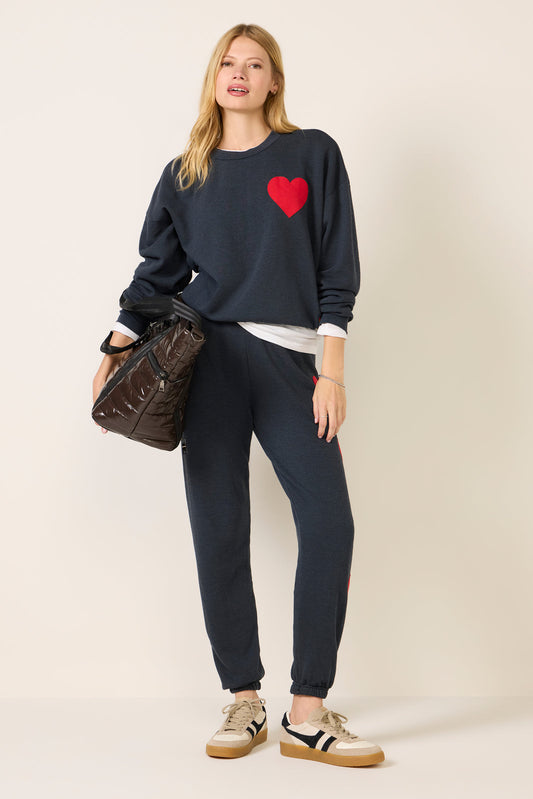 Heart Stitch Crew Sweatshirt