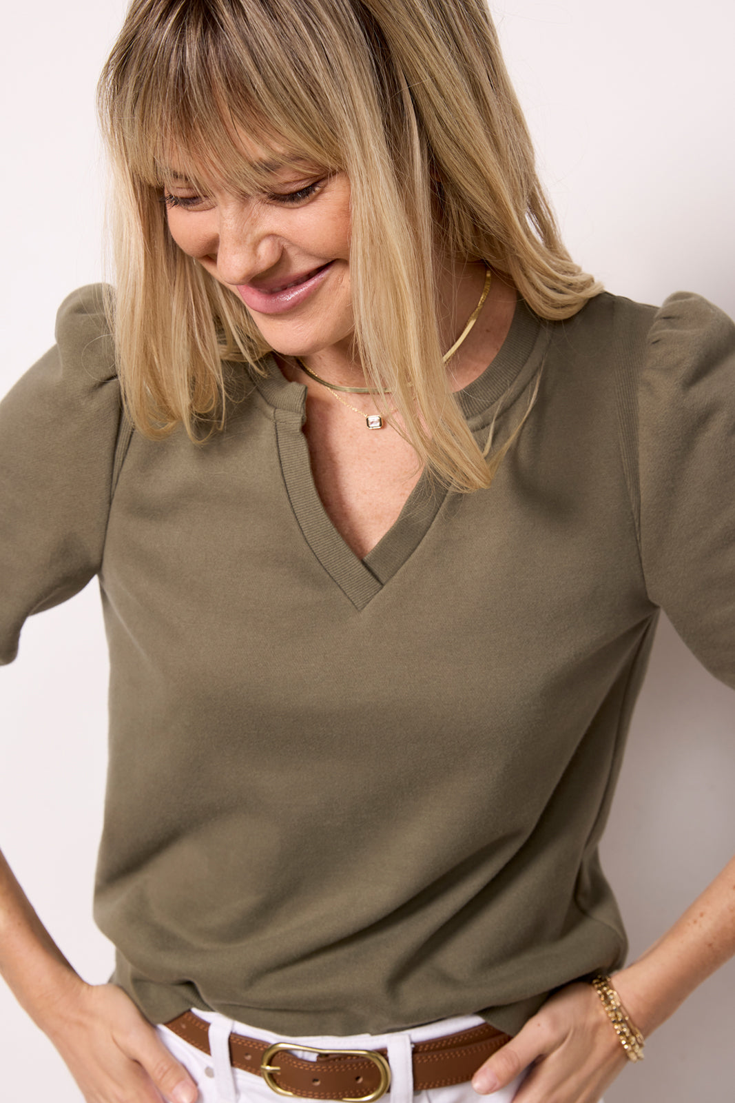 Marley Split Neck Sweatshirt