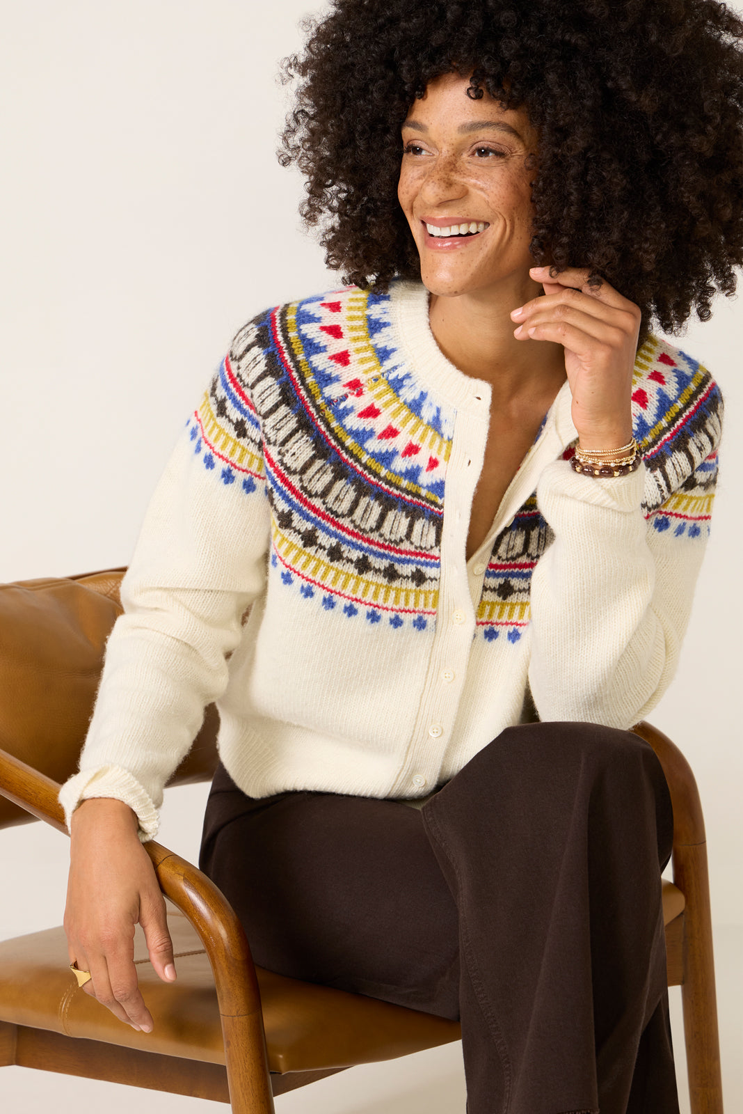 Amina Fairisle Cardigan