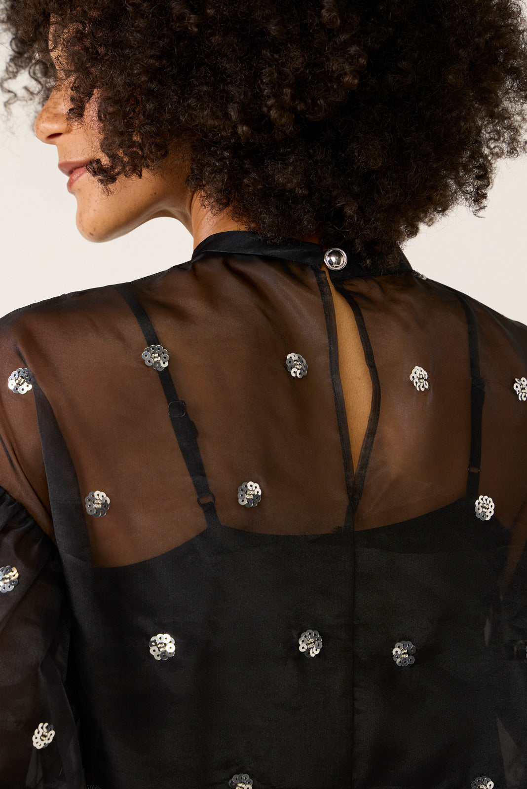 Cinthia Puff Organza Top