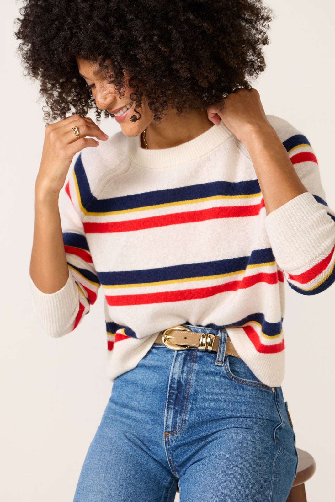 Ruth Multi Stripe Cashmere Sweater