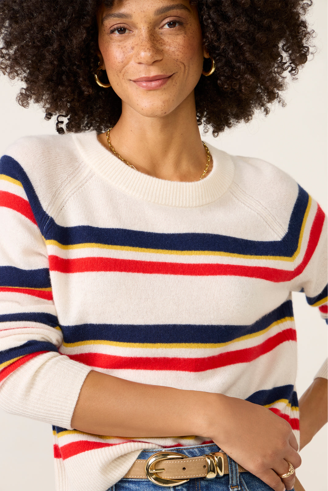Ruth Multi Stripe Cashmere Sweater