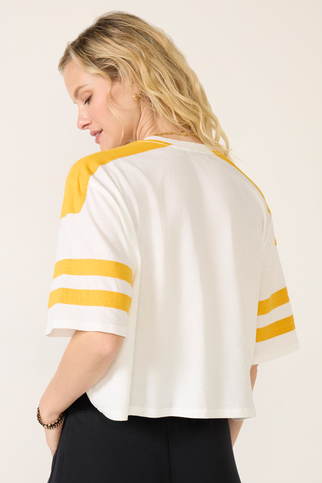 Packers Striped Crop Tee