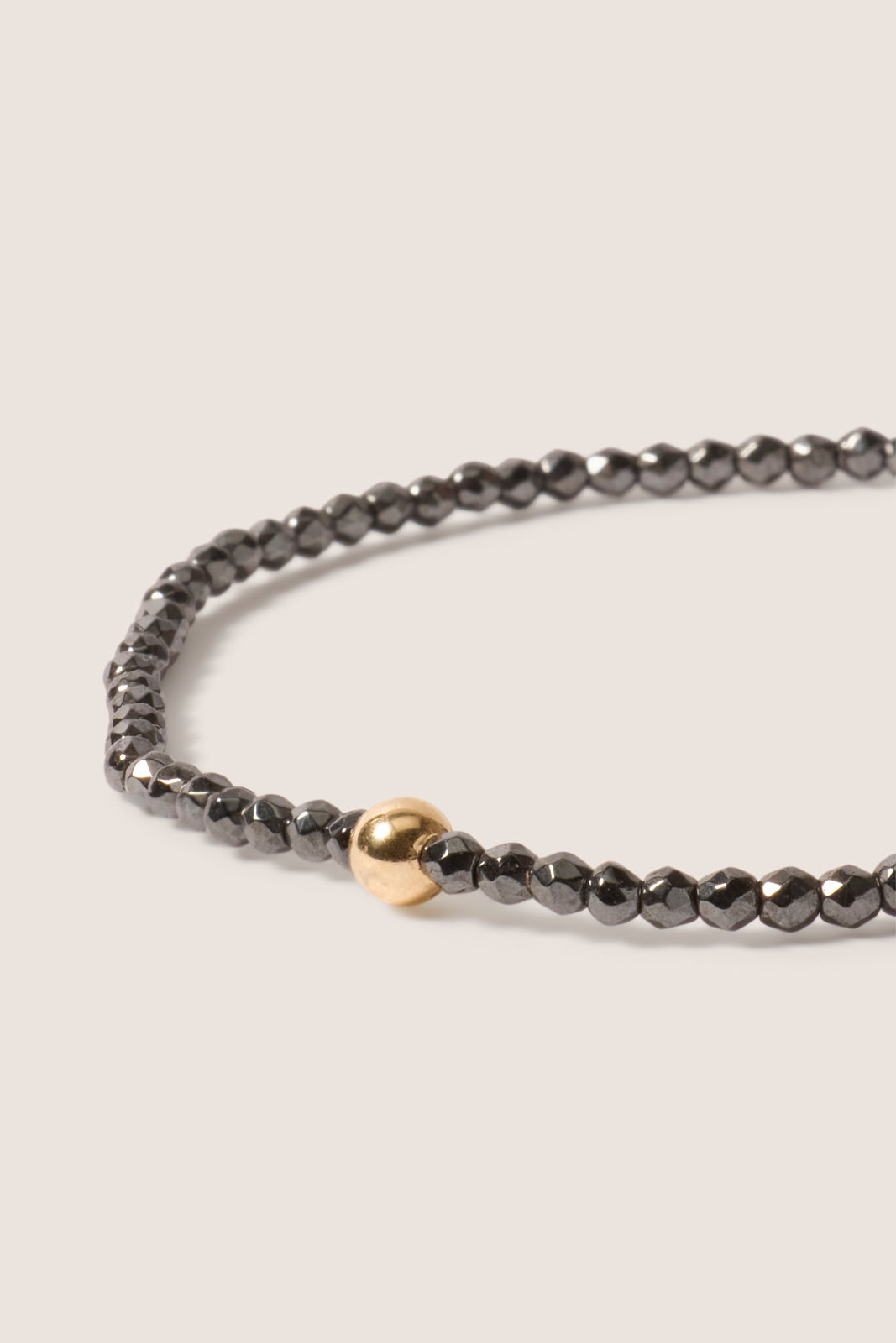 Faceted Hematite 2mm Bead Bracelet