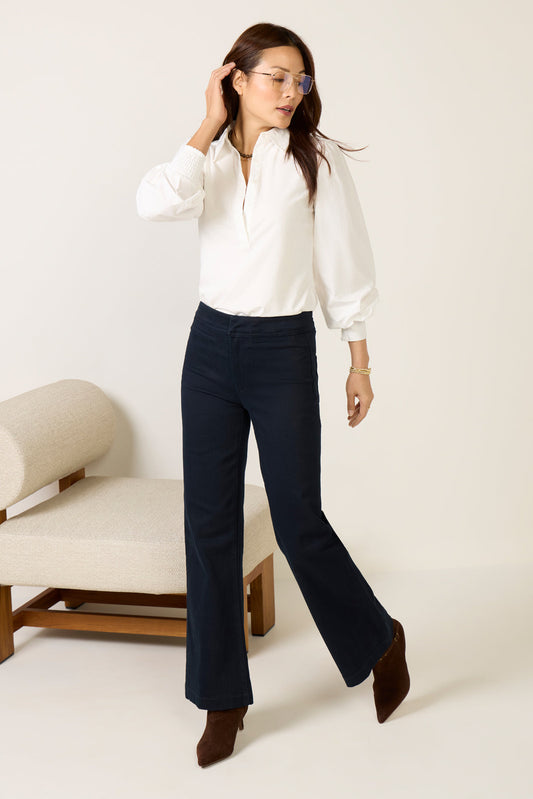 Leenah Welt Pocket Wide Leg Trouser