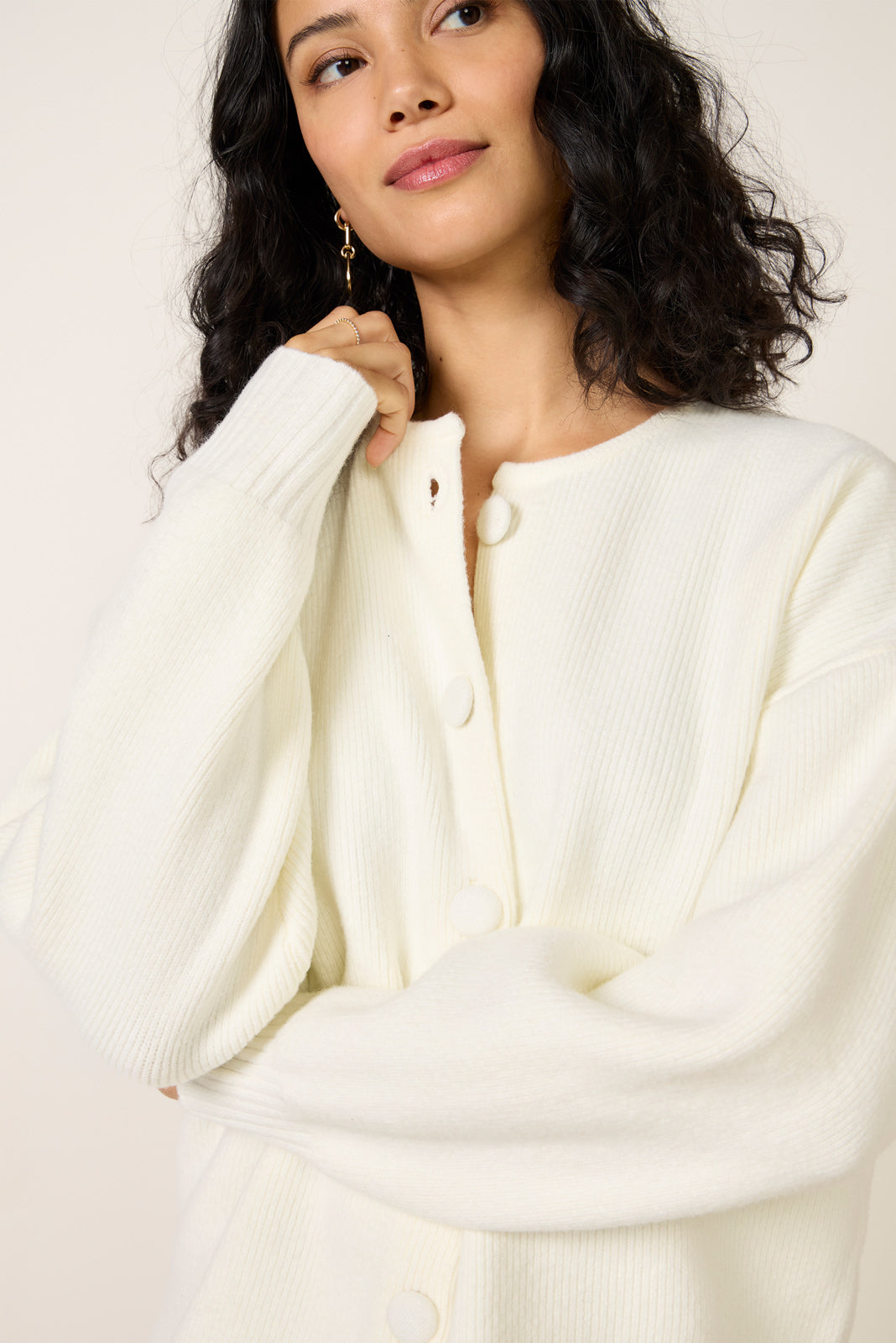 Safiya Knit Drop Shoulder Cardigan