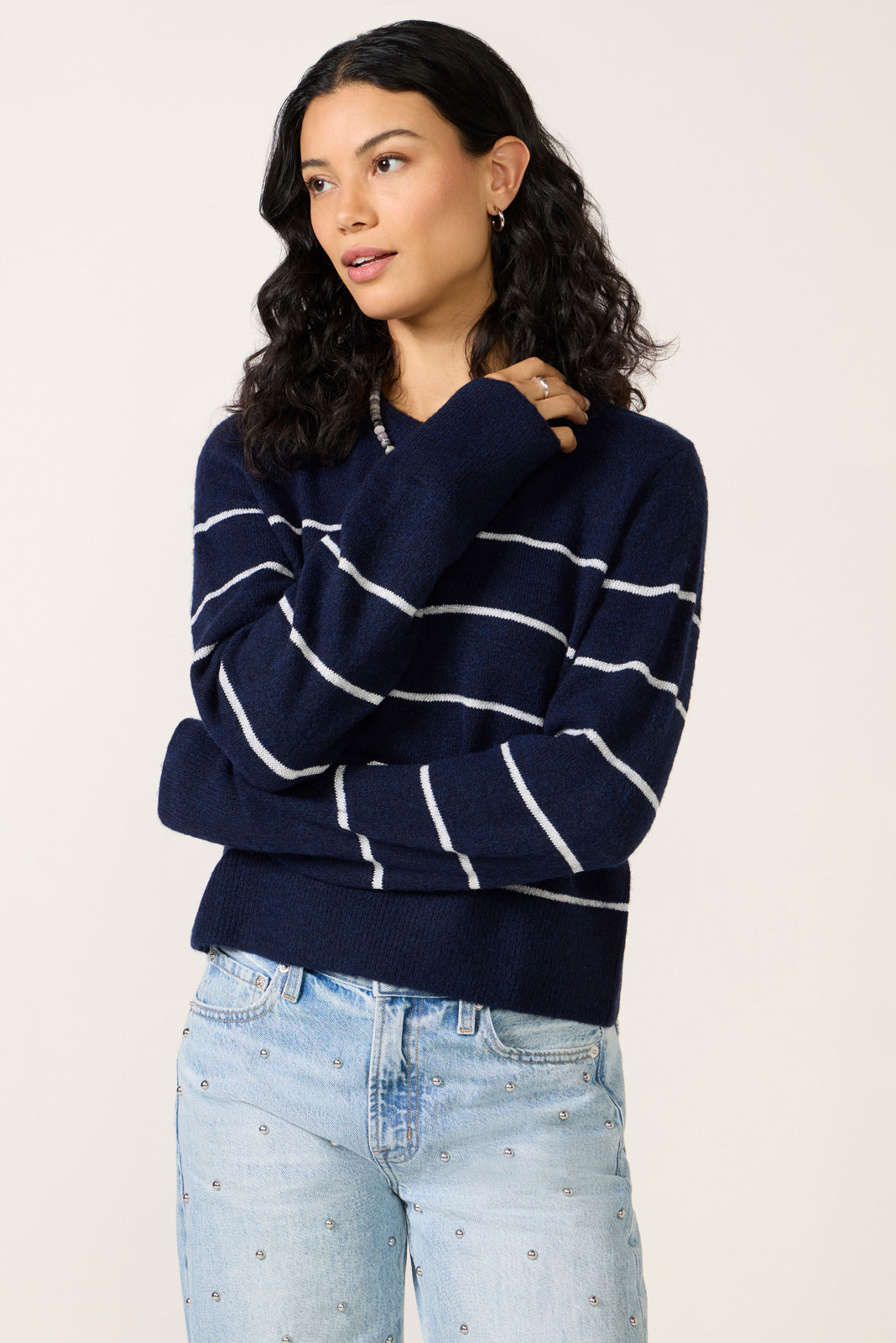 Kristi Sparkle Stripe Pullover