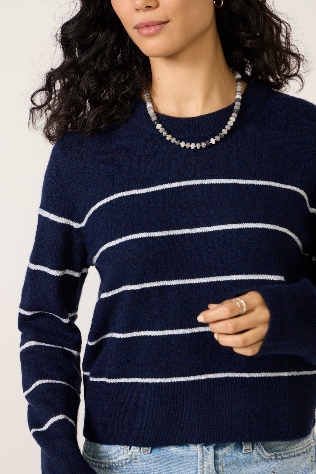 Kristi Sparkle Stripe Pullover