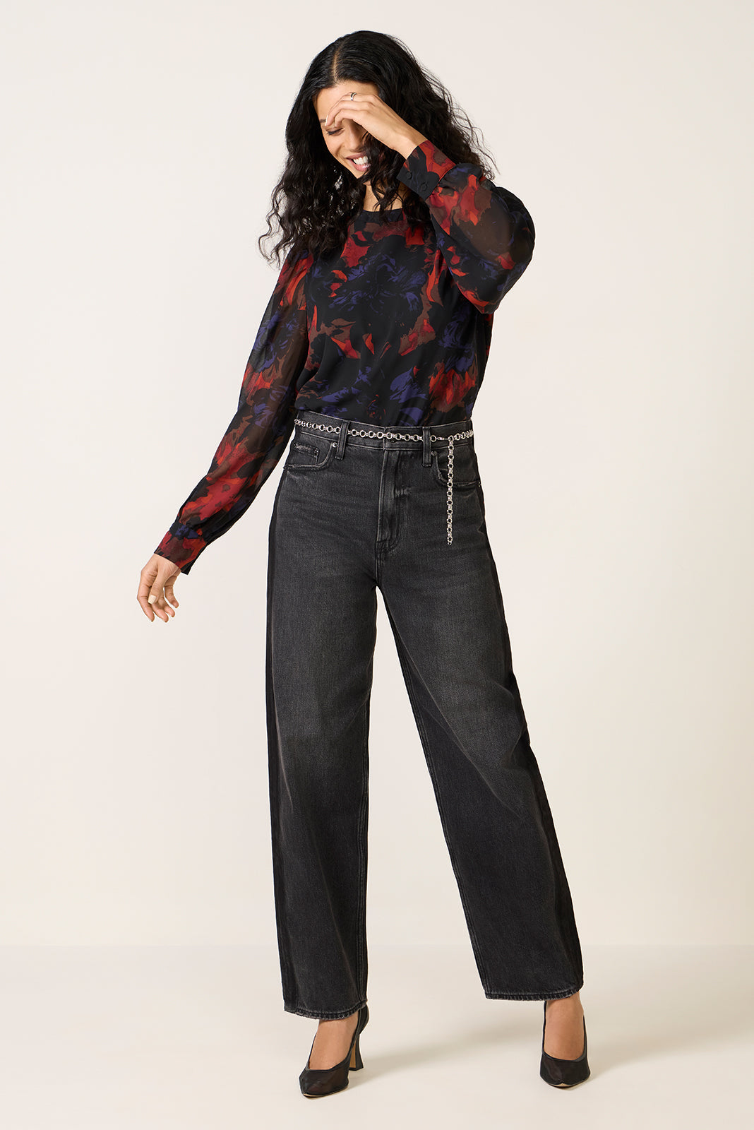 Presley Mock Neck Blouse