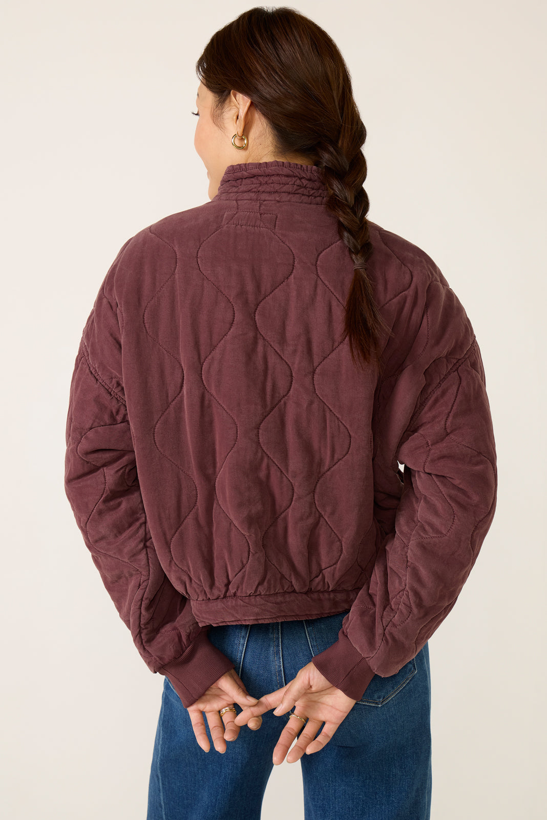 Cranberry Juice Quilted Jacket
