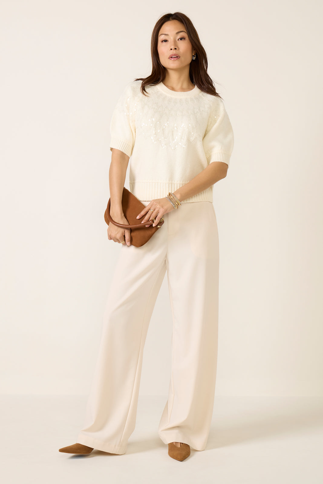 Genevieve Sequins Fairisle Sweater