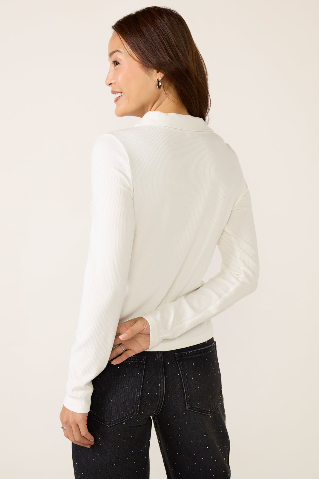 Gemma Lace Up Polo Top