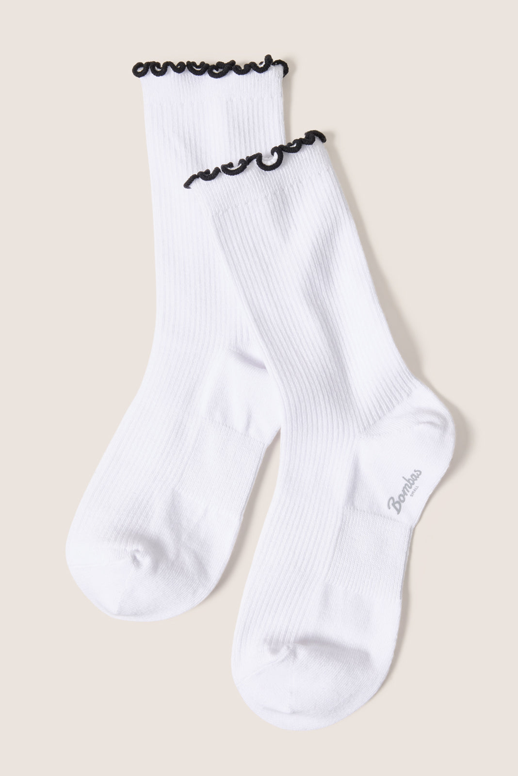 Ruffle Edge Half Calf Sock