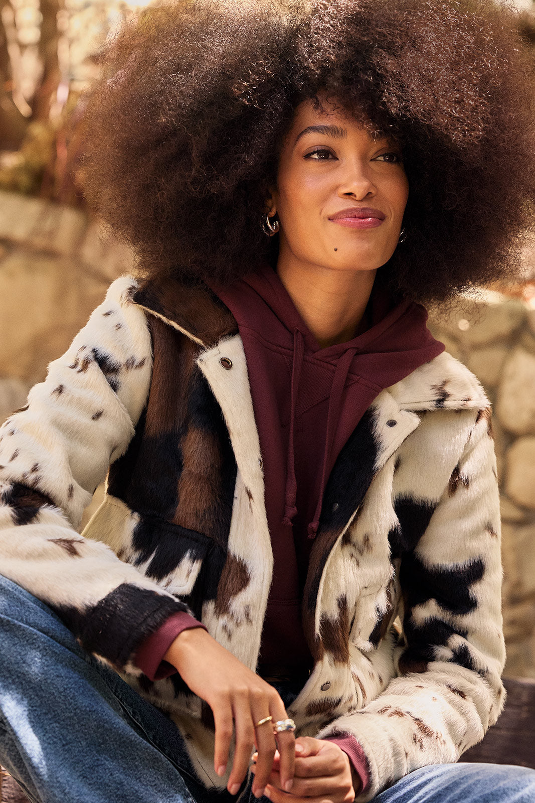 Maggie Cow Print Jacket