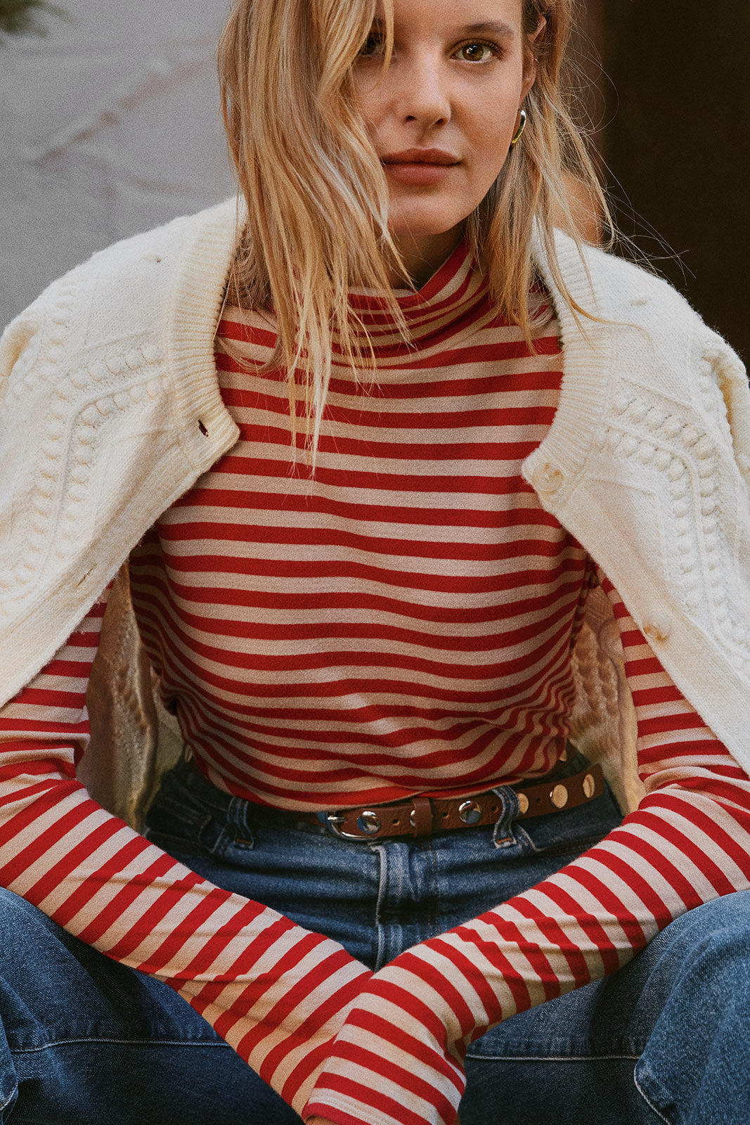 Feather Cloud Layering Turtleneck