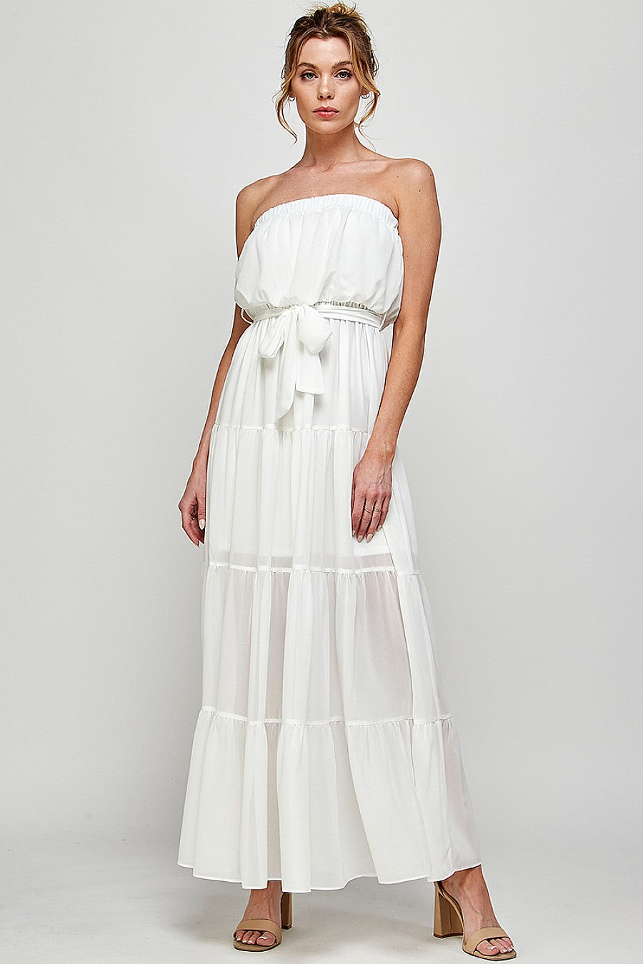 Long Strapless Maxi Dress