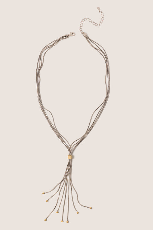 Ivy Two Tone Y Necklace