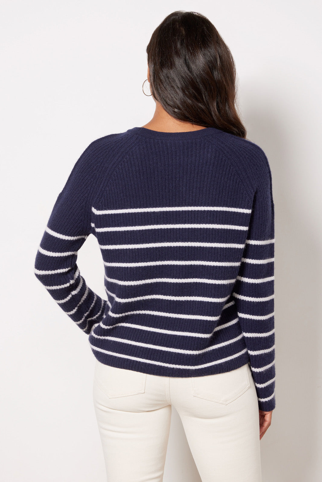 Campbell Cashmere Stripe Pullover